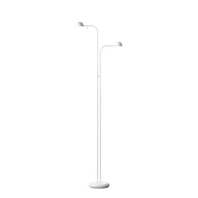 Lampadaire en métal PIN / 2 lampes / H. 125 cm / Blanc / Vibia