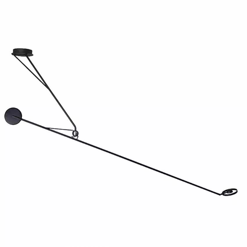 Plafonnier suspension AARO / H. 1,48 m / Métal / Noir / DCW