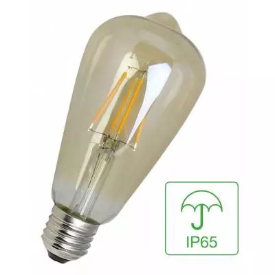 Ampoule IP65 extérieur Culot E27 / 4 W / Or ambre