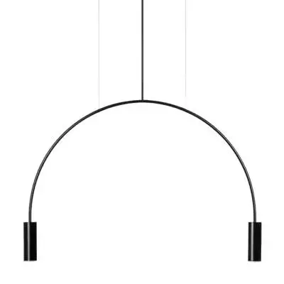 Suspension VOLTA demi-cercle LED / Noir / Estiluz