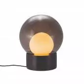 Lampe à poser BOULE SMALL / Verre Fumé - Blanc - Noir
