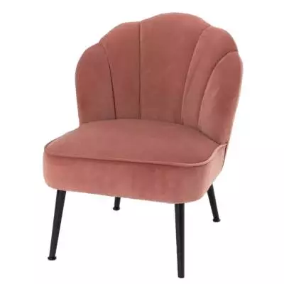 Fauteuil velours rose / FLORE / Mon petit fauteuil