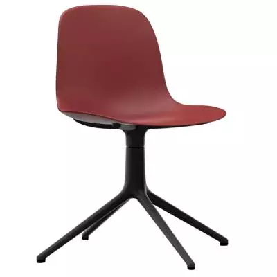 Chaise pivotante FORM / Rouge / Piétement noir / Normann Copenhagen