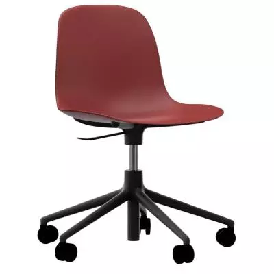 Chaise hauteur réglable FORM / Rouge / Piétement alu noir / Normann Copenhagen