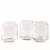 Pot, vase petit LIGHT HOLDER DANIEL / Verre / Transparent / Gommaire