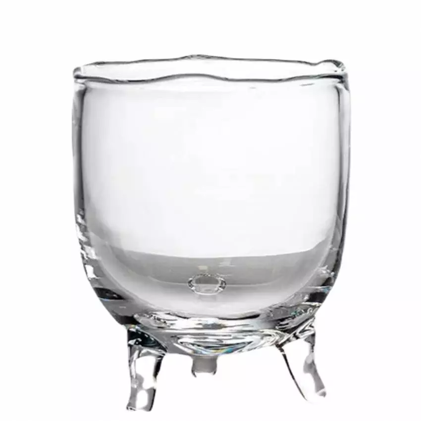 Pot, vase FIGARO SMALL / Ø 15 x H. 18 cm / Verre / Transparent / Gommaire