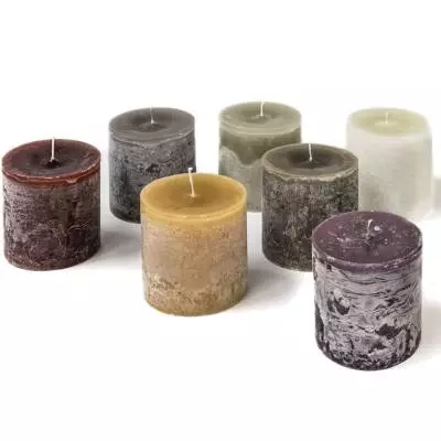 Bougie CYLINDER CANDLE / H. 15 cm / 3 Coloris / Gommaire