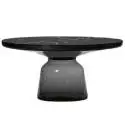 Table basse BELL / Ø 75 x H. 36 cm / Verre / Plateau marbre noir / Gris Quartz / ClassiCon