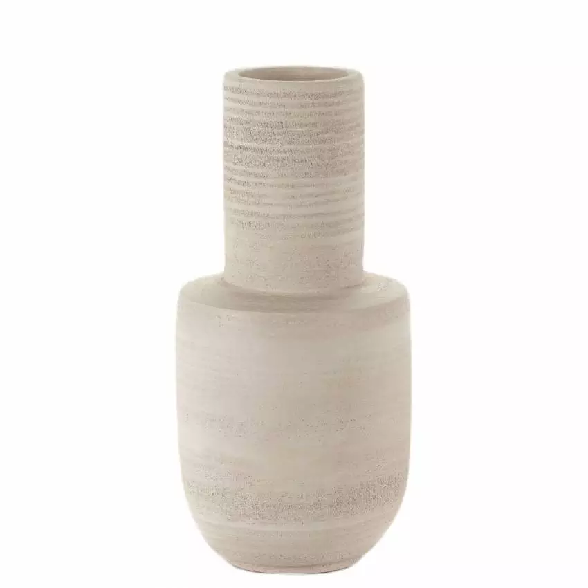 Vase VOLUMES / H. 37 Ø 17,5 cm / Beige