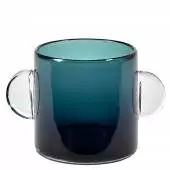 Vase WIND & FIRE / ø 12,5 cm / Verre / Bleu Fonce / Serax