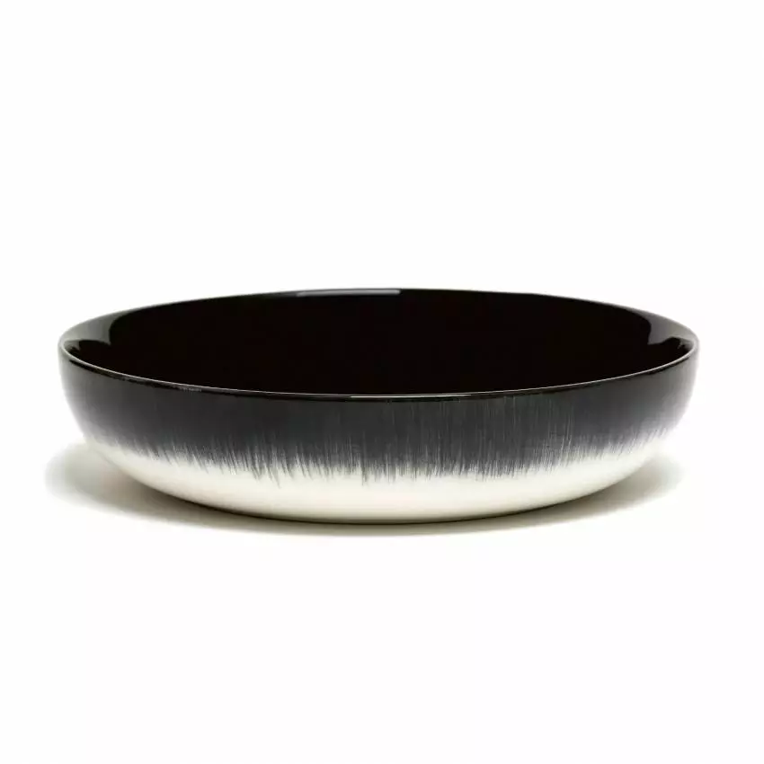Assiette creuse DÉ en porcelaine / Noir & Blanc / Serax