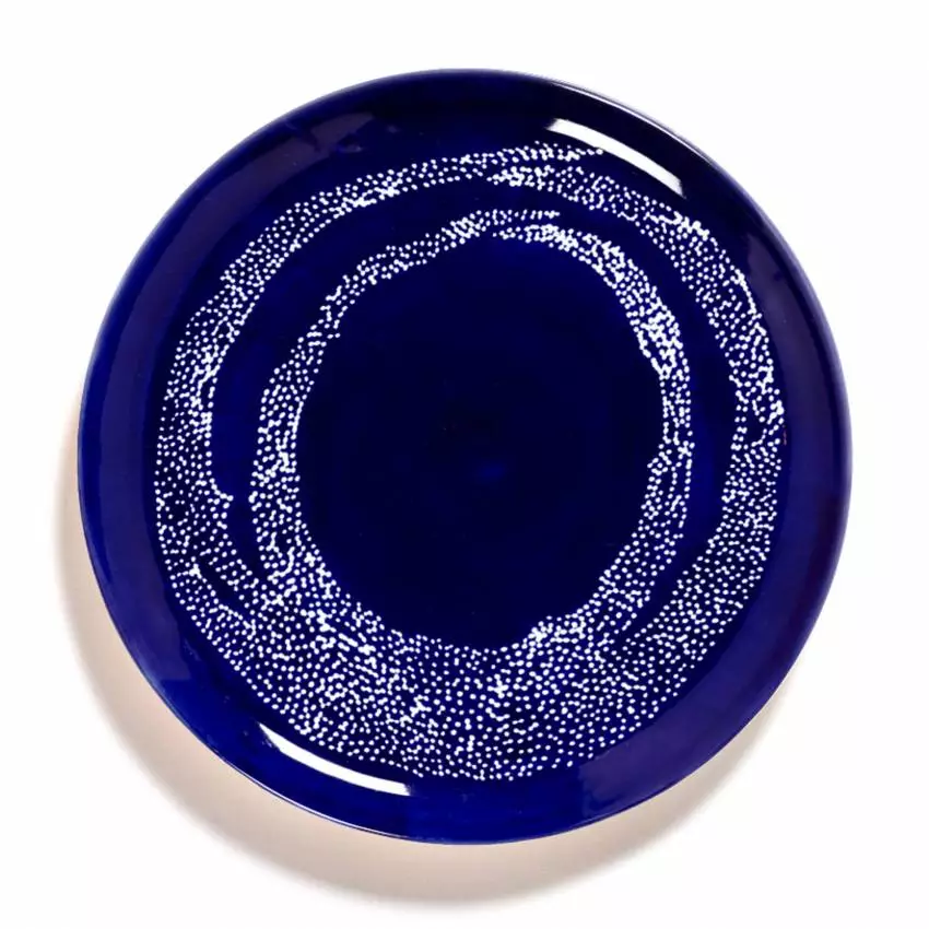 Assiette plate FEAST L / Ø. 26,5 cm / Porcelaine / Bleu