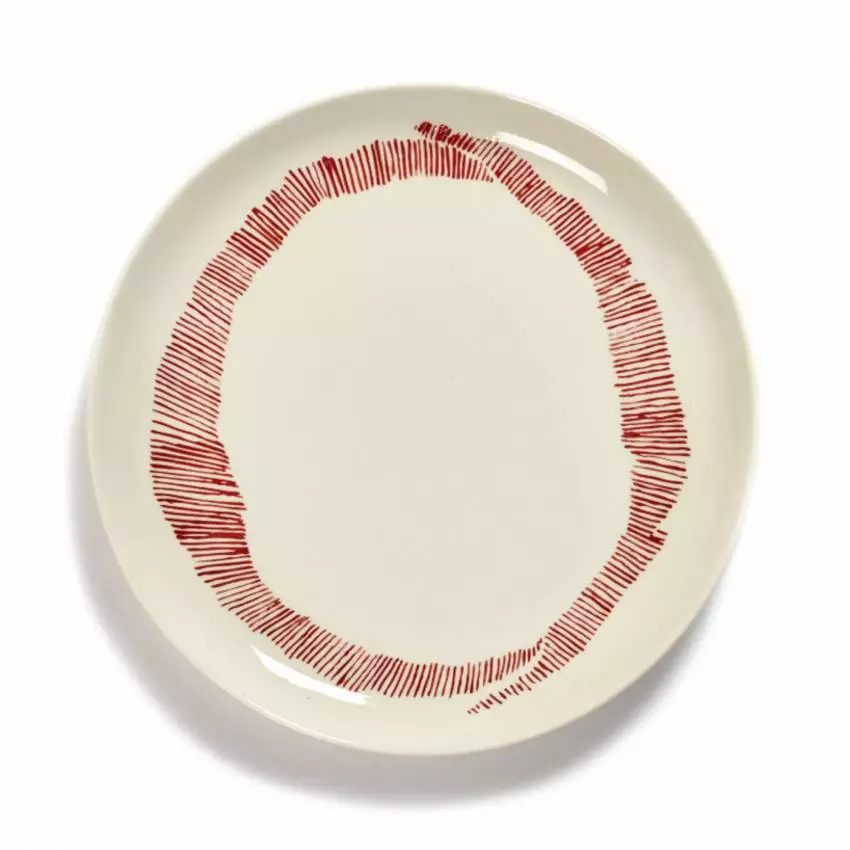 Assiette FEAST / Porcelaine / Blanc - Rouge / Serax