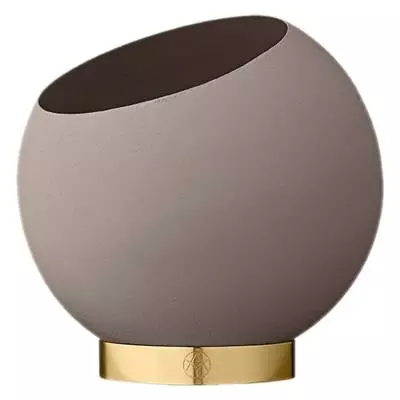 Vase GLOBE / ø 17 ou 37 cm / Fer - Acier / Taupe / Mat / AYTM