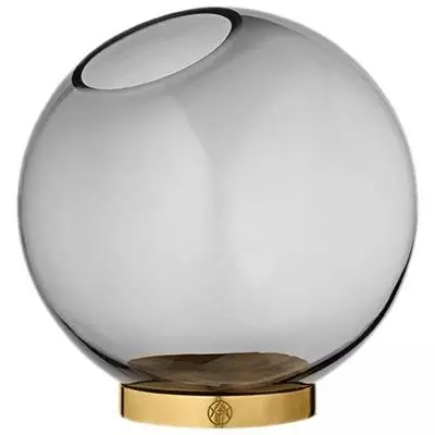 Vase GLOBE / 4 dimensions / Verre - Acier / Noir / Transparent / AYTM