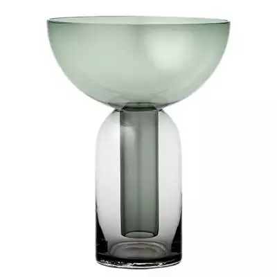 Vase TORUS / ø 15 cm / Verre / Vert / AYTM