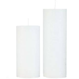 Cierge cylindrique 19 cm coloris blanc