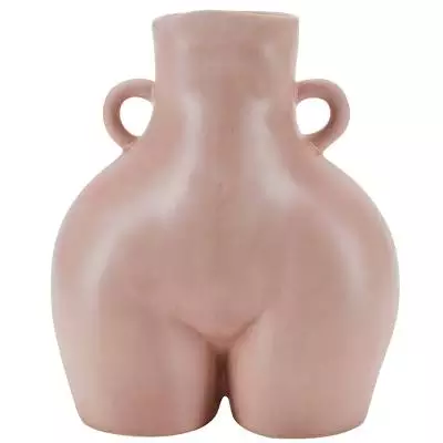 Vase Buste Femme / H. 19,8 cm / Ceramique / Rose / Cosy Living