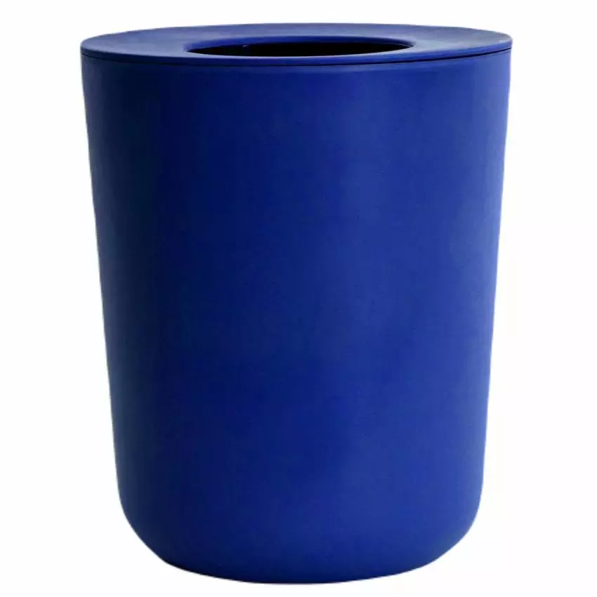 Poubelle BANO pour salle de bain / 400 cl / ø 19 x 24 cm / Bambou / Bleu Royal / Ekobo