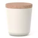 GUSTO BIOBU Grand bocal en bambou blanc avec couvercle en liège - Ekobo