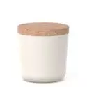 GUSTO BIOBU Petit bocal en bambou blanc avec couvercle en liège - Ekobo