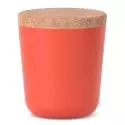 GUSTO BIOBU Grand bocal en bambou orange avec couvercle en liège - Ekobo