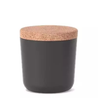 GUSTO BIOBU Petit bocal en bambou noir avec couvercle en liège - Ekobo