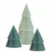 Lot de 3 bougies sapin de Noël XMAS TREE / Vert