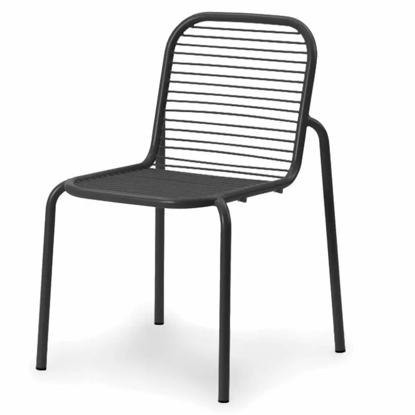 Chaise outdoor VIG / H. assise 46 cm / Métal / Noir / Normann Copenhagen