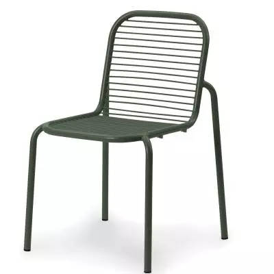 Chaise outdoor VIG / H. assise 46 cm / Métal / Vert foncé / Normann Copenhagen