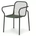 Chaise outdoor avec accoudoirs VIG / H. assise 46 cm / Métal / Vert foncé / Normann Copenhagen