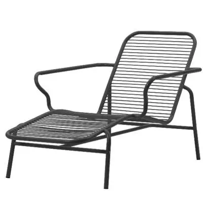 Chaise longue VIG / L. 141 cm / Métal / Noir / Normann Copenhagen
