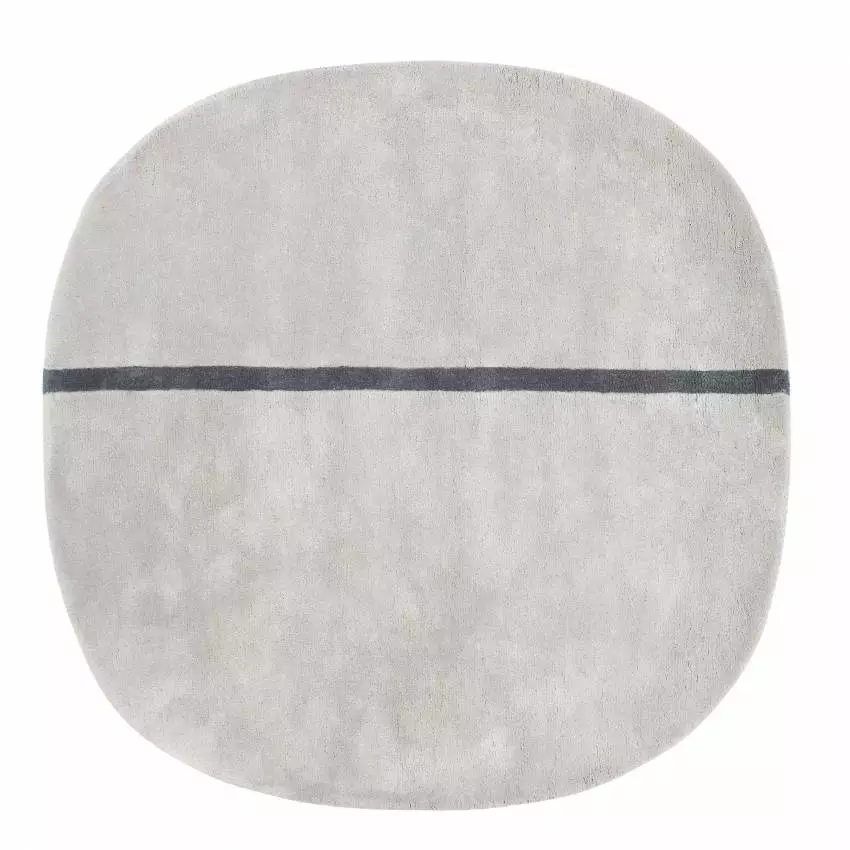 Tapis ovale en laine OONA / 140x140 cm / Gris / Normann Copenhagen