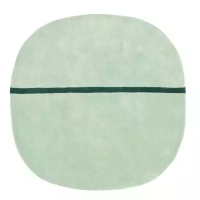 Tapis ovale en laine OONA / 140x140 cm / Vert / Normann Copenhagen