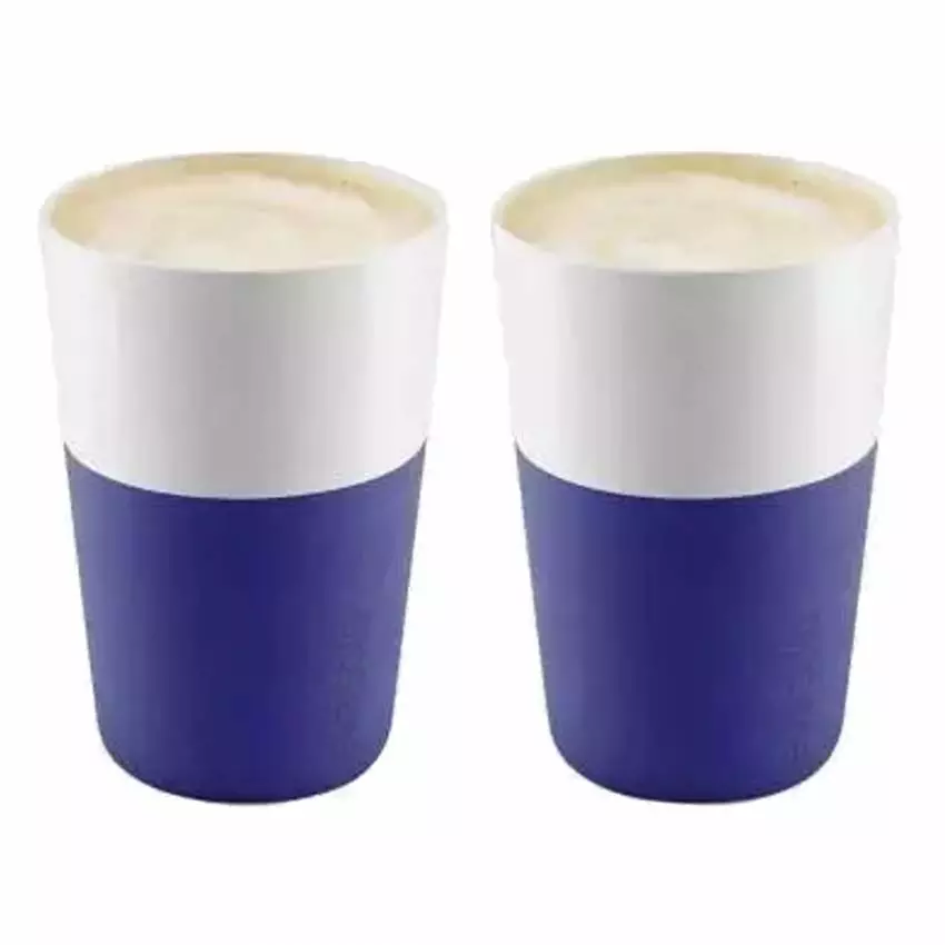 Mug Café latte / Lot de 2 en Bleu électrique