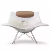 Rocking-chair indoor-outdoor STINGRAY / Coque PVC - Fredericia