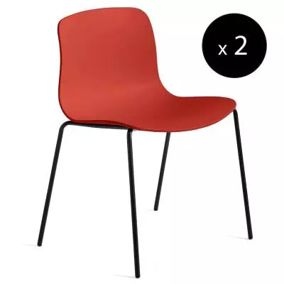 HAY / Chaise AAC16 rouge - pieds noir