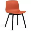 Chaise ABOUT A CHAIR AAC12 / Orange - Pieds chêne teinté noir - HAY