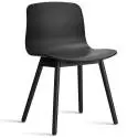Chaise ABOUT A CHAIR AAC12 / Noir - Pieds chêne teinté noir - HAY
