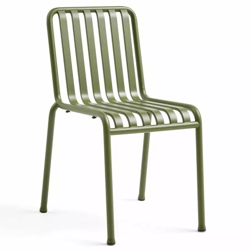 Chaise d'extérieur PALISSADE / H. assise 45 cm / Olive