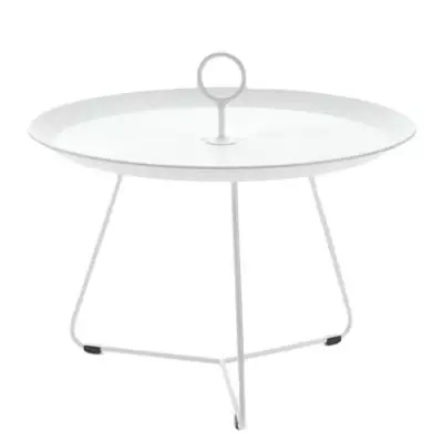 Table basse EYELET / Ø 57,5 x H. 41 cm / Métal / Blanc / Houe