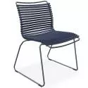 Chaise de jardin CLICK / H. assise 43,5 cm / Lamelles en Plastique / Bleu Foncé / Houe