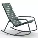 Fauteuil lounge à bascule RECLIPS / H. assise 41 cm / Accoudoirs en Aluminium / Plastique recyclé / Vert / Houe