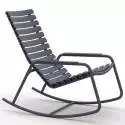 Fauteuil lounge à bascule RECLIPS / H. assise 41 cm / Accoudoirs en Aluminium / Plastique recyclé / Gris foncé / Houe