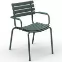 Chaise outdoor RECLIPS / H. assise 46 cm / Accoudoirs en Aluminium / Plastique recyclé / Vert / Houe