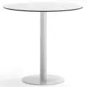 Table haute FLAT / Ø 80 cm, H 103 cm et Ø sol 49 cm / Blanc