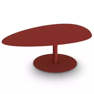 Table grande GALET / Intérieur / Vermillon / Matière grise