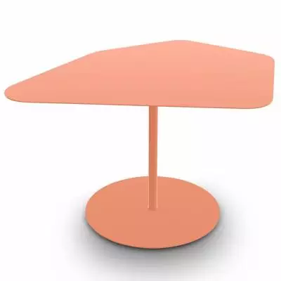 Table basse KONA / Intérieur ou Extérieur / Orange givrée / Matière grise