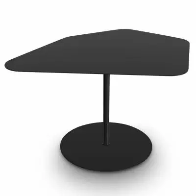 Table basse KONA / Intérieur ou Extérieur / Noir mat / Matière grise