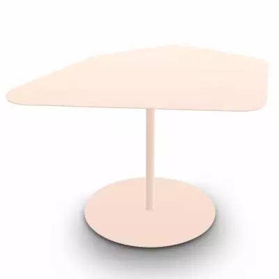 Table basse KONA / Intérieur ou Extérieur / Baby pink / Matière grise